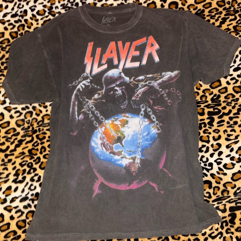 Slayer North American Intourvention Tie Dye T-Shirt Graphic Tee